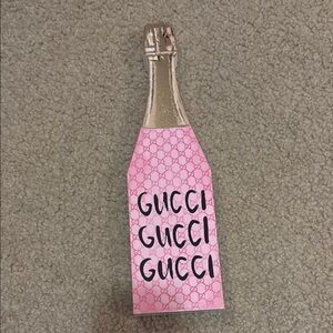 Gucci Pink Champagne Bottle Decor